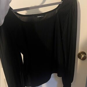 SHEIN Elegant Black Blouse
